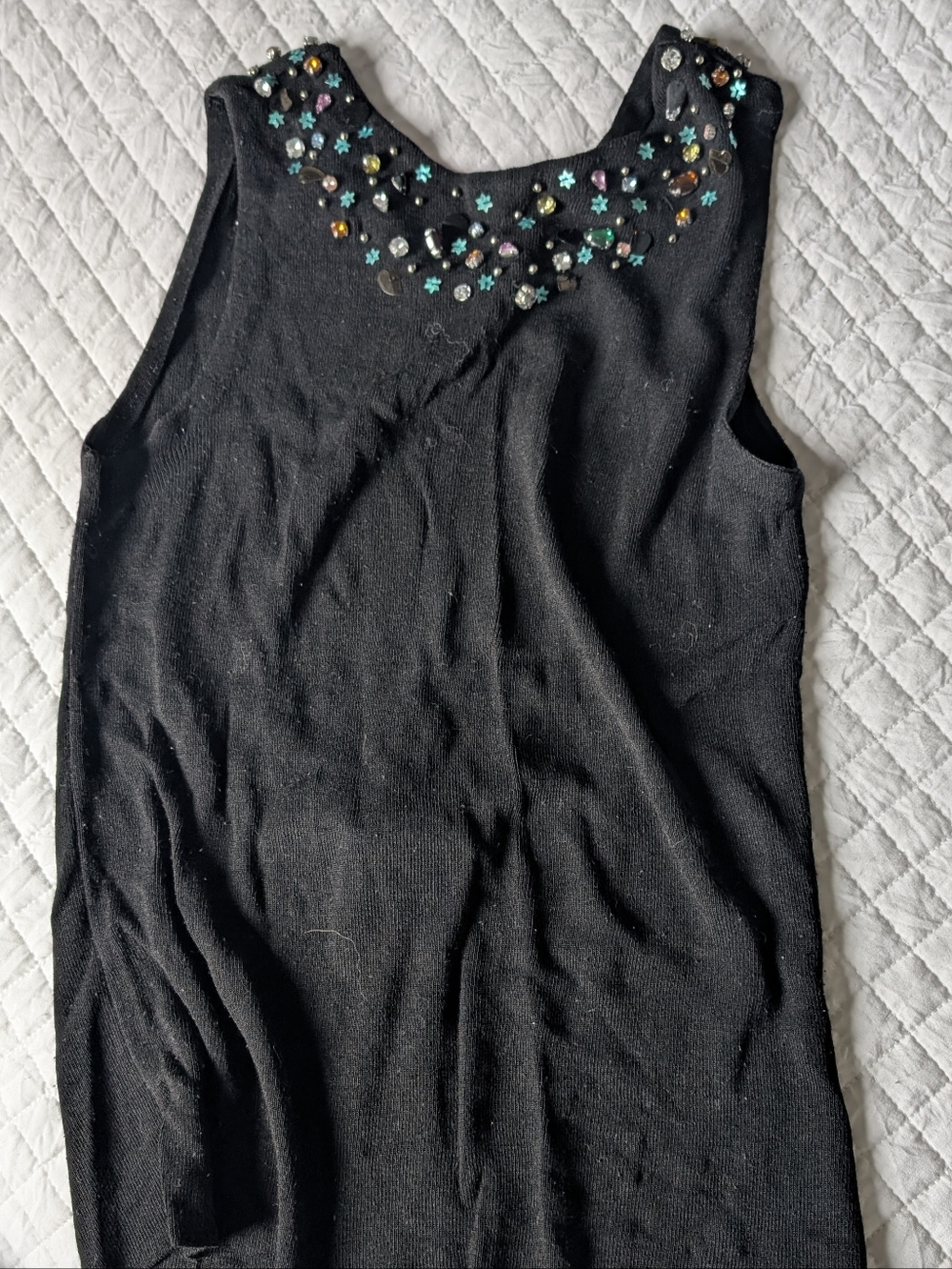 Two For One Zara Knit Pale Blush And Black Sleeveless Top